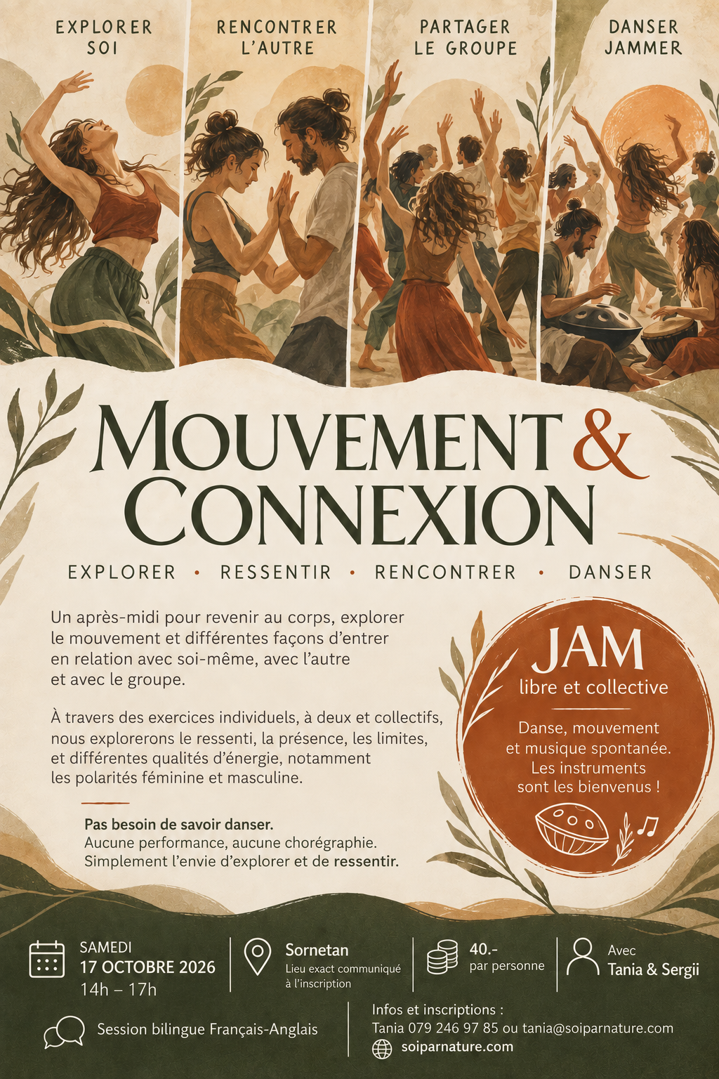 se connecter au corps et aux autres atelier jura